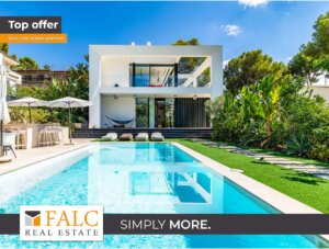 Hochwertige und komplett möblierte Villa mit Teilmeerblick in Bendinat