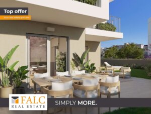 Stilvolles Neubau-Apartment mit Gemeinschaftspool in Meeresnähe in Palmanova